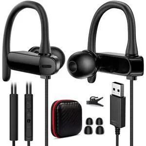USB Headphone Over-Ear Hook 2.5M 8.2FT Computer Headset Black | Mute Mic USBA Earphone in-Ear Noise Canceling Wired Earbuds for Chromebook/Notebook/Teams for Zoom Office Laptop Desktop PC USB Headphone Over-Ear Hook 2.5M 8.2FT Computer Headset Black | Mute Mic USBA Earphone in-Ear Noise Canceling Wired Earbuds for Chromebook/Notebook/Teams for Zoom Office Laptop Desktop PC