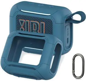 Silicone Cover Case for JBL Go 5 Portable Bluetooth Speaker | Go 5 Speaker Accessories, Protective Case with Metal Carabiner, Shockproof and Anti-Scratch Cover (Blue) Silicone Cover Case for JBL Go 5 Portable Bluetooth Speaker | Go 5 Speaker Accessories, Protective Case with Metal Carabiner, Shockproof and Anti-Scratch Cover (Blue)