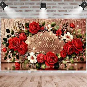 Happy Birthday Backdrop Rose Gold backdrops Banner Photography Background Happy Birthday Backdrop Rose Gold backdrops Banner Photography Background