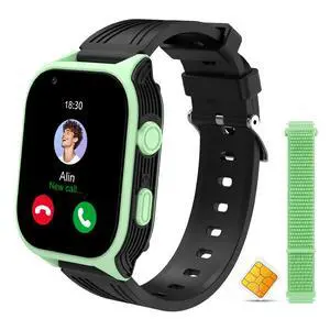 4G Kids Smart Watch with SIM Crad GPS Tracker Whatsapp 1.83" Large Touch Screen WiFi, Call, Voice Video Chat, SOS, Bluetooth, Alarm, Pedometer, Music, Camera Children for Age 4-15 Gift Green 4G Kids Smart Watch with SIM Crad GPS Tracker Whatsapp 1.83" Large Touch Screen WiFi, Call, Voice Video Chat, SOS, Bluetooth, Alarm, Pedometer, Music, Camera Children for Age 4-15 Gift Green