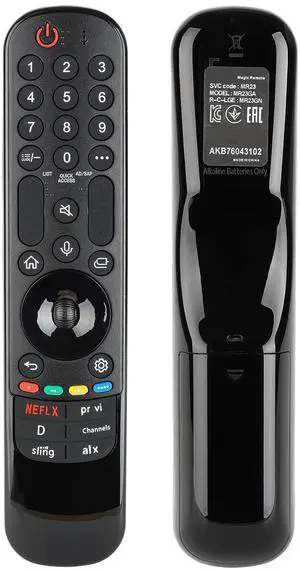 MR23GN AKB76043202 Remote Control Compatible with LG Smart TV 2018-2023 LG UHD OLED QNED B3 C3 G3 NanoCell 4K 8K Smart TVs, Compatible with LG Remote Control AN-MR23GA/GN AN-MR22GA/GN AN-MR21GA MR23GN AKB76043202 Remote Control Compatible with LG Smart TV 2018-2023 LG UHD OLED QNED B3 C3 G3 NanoCell 4K 8K Smart TVs, Compatible with LG Remote Control AN-MR23GA/GN AN-MR22GA/GN AN-MR21GA