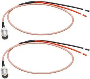 2 Pack BNC Pigtail Cable 50 Ohm RG316 Coaxial Coax Antenna BNC Female to Bare Wire Open End Connector Extension Cable for CCTV Surveillance DVR Camera Repair Cord 50cm/19.6inch (Female) 2 Pack BNC Pigtail Cable 50 Ohm RG316 Coaxial Coax Antenna BNC Female to Bare Wire Open End Connector Extension Cable for CCTV Surveillance DVR Camera Repair Cord 50cm/19.6inch (Female)