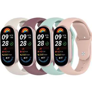 4 Pack Sport Bands Compatible with Xiaomi Smart Band 10, Waterproof Strap Replacement for Xiaomi Smart Band 9/8, Mi Band 9/Mi Band 8 4 Pack Sport Bands Compatible with Xiaomi Smart Band 10, Waterproof Strap Replacement for Xiaomi Smart Band 9/8, Mi Band 9/Mi Band 8