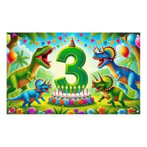 3rd Green Dinosaur Birthday Banner 71x43 Inch Polyester | Polyester, green dinosaur 3rd theme, Happy birthday backdrop for porch, hall, garden 3rd Green Dinosaur Birthday Banner 71x43 Inch Polyester | Polyester, green dinosaur 3rd theme, Happy birthday backdrop for porch, hall, garden