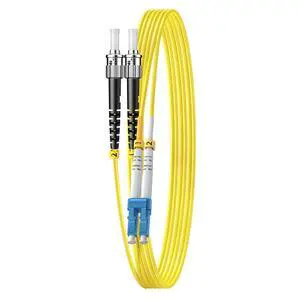 OS2 LC to ST Single Mode Fiber Patch Cable, 3m/10ft, 1Pack | Singlemode, Duplex, 10G/40G/100G, SMF, SM Fiber Optic Cable, 9/125um, Optical Cable Series, Cable Diameter 2.0mm, LSZH Jacket OS2 LC to ST Single Mode Fiber Patch Cable, 3m/10ft, 1Pack | Singlemode, Duplex, 10G/40G/100G, SMF, SM Fiber Optic Cable, 9/125um, Optical Cable Series, Cable Diameter 2.0mm, LSZH Jacket