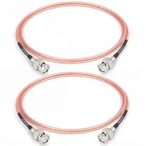3ft BNC Male to Male Cable 2PCS, RG316 Low Loss BNC Male to Male Extension Coax Cable for Antenna Analyzer, CB Radio, Security CCTV Camera 3ft BNC Male to Male Cable 2PCS, RG316 Low Loss BNC Male to Male Extension Coax Cable for Antenna Analyzer, CB Radio, Security CCTV Camera
