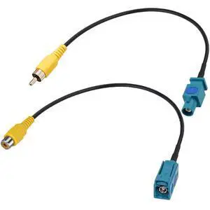 Fakra Z-Type to RCA Male Female RG174 Cable Coax Pigtail 12" Fakra Z-Type to RCA Male Female RG174 Cable Coax Pigtail 12"