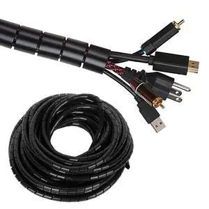 Spiral Cable wrap, 39FT Wire wrap,1/2 inch Spiral Cable Wraps for Cords Covers Bundle Sleeve Hose for Computer, Power,PC, Audio & Video Electrical Wire Organizer RoHS Black Spiral Cable wrap, 39FT Wire wrap,1/2 inch Spiral Cable Wraps for Cords Covers Bundle Sleeve Hose for Computer, Power,PC, Audio & Video Electrical Wire Organizer RoHS Black