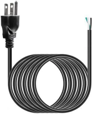 10ft 16 Gauge 3 Prong Heavy Duty Replacement Power Supply Cord Cable 110V 115V 120V Pigtail for Universal AC Appliance, NEMA 5-15P Plug US SJT 16AWG (13A) (16AWG) 10ft 16 Gauge 3 Prong Heavy Duty Replacement Power Supply Cord Cable 110V 115V 120V Pigtail for Universal AC Appliance, NEMA 5-15P Plug US SJT 16AWG (13A) (16AWG)
