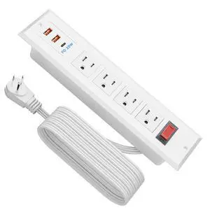 Furniture Recessed Power Strip with PD 20W USB C Fast Charging, Flush Mount Desk Outlet with 4 AC, Recessed Power Outlets with 6.56ft Power Cord for Desktop, Table, Kitchen,Conference, Office Desk Furniture Recessed Power Strip with PD 20W USB C Fast Charging, Flush Mount Desk Outlet with 4 AC, Recessed Power Outlets with 6.56ft Power Cord for Desktop, Table, Kitchen,Conference, Office Desk