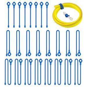 24Pcs Reusable Silicone Cable Twist Ties with Holes 6, 12, 18 inch | Blue Bendable Rubber Twist Ties for Cords, All Purpose Cord Tie for Bundling and Holding Indoor and Outdoor Use 24Pcs Reusable Silicone Cable Twist Ties with Holes 6, 12, 18 inch | Blue Bendable Rubber Twist Ties for Cords, All Purpose Cord Tie for Bundling and Holding Indoor and Outdoor Use