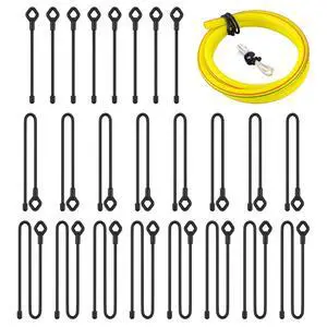 24Pcs Reusable Silicone Cable Twist Ties with Holes 6, 12, 18 inch | Black Bendable Rubber Twist Ties for Cords, All Purpose Cord Tie for Bundling and Holding Indoor and Outdoor Use 24Pcs Reusable Silicone Cable Twist Ties with Holes 6, 12, 18 inch | Black Bendable Rubber Twist Ties for Cords, All Purpose Cord Tie for Bundling and Holding Indoor and Outdoor Use