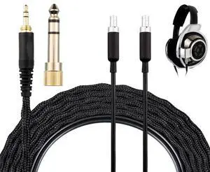 Cable for Sennheiser HD800/HD800S/HD820-1/4" Plug | 6N OCC Copper + Silver-Plated OCC, 3 m/10 ft, 3.5 mm Plug & 6.35 mm Adapter Cable for Sennheiser HD800/HD800S/HD820-1/4" Plug | 6N OCC Copper + Silver-Plated OCC, 3 m/10 ft, 3.5 mm Plug & 6.35 mm Adapter