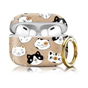 Compatiable for AirPod Pro 2nd/1st Generation Case,Lightweight & Durable Resistant Hard Case with Keychain,Stylish Design AirPod Case Cover for Women(Cute Doodle Cats) Compatiable for AirPod Pro 2nd/1st Generation Case,Lightweight & Durable Resistant Hard Case with Keychain,Stylish Design AirPod Case Cover for Women(Cute Doodle Cats)