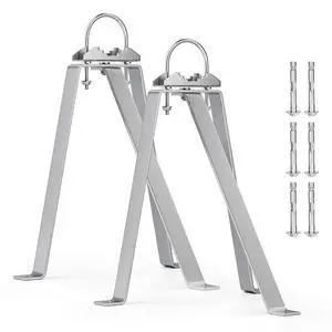 2 Sets Antenna Wall Mount,Stainless Steel Stand Off Wall Mast Mount Windproof Antenna Mounting Brackets Three-Leg Sets (4 Inch) 2 Sets Antenna Wall Mount,Stainless Steel Stand Off Wall Mast Mount Windproof Antenna Mounting Brackets Three-Leg Sets (4 Inch)