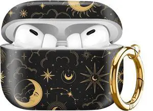 Compatible with AirPod Pro Case 2nd/1st Gen (2023/2022/2019),Shockproof Protective Cover with Keychain for Women,Cute Charging Case for Airpod Pro 2/1(Celestial Moon and Sun) Compatible with AirPod Pro Case 2nd/1st Gen (2023/2022/2019),Shockproof Protective Cover with Keychain for Women,Cute Charging Case for Airpod Pro 2/1(Celestial Moon and Sun)