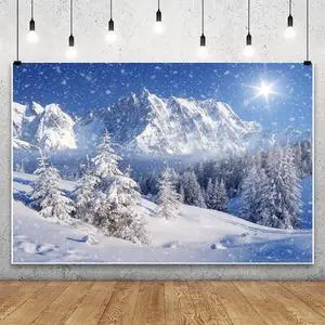 Winter Snow Forest Backdrop Mountain Landscape Background 10x8ft | Christmas Photography Background Dreamy Flying Snow Scene Snowy Pine Forest Wonderland Backdrop Holiday Photo Studio Props Winter Snow Forest Backdrop Mountain Landscape Background 10x8ft | Christmas Photography Background Dreamy Flying Snow Scene Snowy Pine Forest Wonderland Backdrop Holiday Photo Studio Props