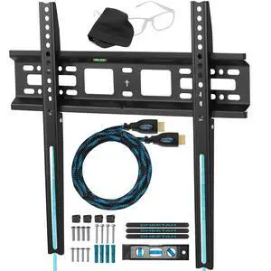 Fixed TV Mount for Most 26-60 Inch TVs up to 115lbs, with 10ft HDMI Cable, VESA 400x400mm, Flat Screen TV Wall Mount Bracket, Fits 16" Studs, Quick Release Lock, Low 1" Profile Fixed TV Mount for Most 26-60 Inch TVs up to 115lbs, with 10ft HDMI Cable, VESA 400x400mm, Flat Screen TV Wall Mount Bracket, Fits 16" Studs, Quick Release Lock, Low 1" Profile