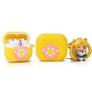 Case for Samsung Galaxy Buds 3 and for Galaxy Buds 3 Pro Earbuds with Doll and Carabiner, Silicone Charging Shockproof Protective Cover with Cartoon Skin Design for Man Woman Teen (MoSailor) Case for Samsung Galaxy Buds 3 and for Galaxy Buds 3 Pro Earbuds with Doll and Carabiner, Silicone Charging Shockproof Protective Cover with Cartoon Skin Design for Man Woman Teen (MoSailor)