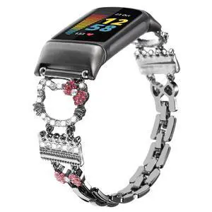 Metal Band Compatible with Fitbit Charge 6/Charge 5 Bands for Women | Bling Cute Cartoon Charms Bracelet Chain Strap Jewelry Replacement Watchband for Fitbit Charge 5 6 Fitness Tracker Metal Band Compatible with Fitbit Charge 6/Charge 5 Bands for Women | Bling Cute Cartoon Charms Bracelet Chain Strap Jewelry Replacement Watchband for Fitbit Charge 5 6 Fitness Tracker