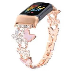 Metal Band Compatible with Fitbit Charge 6/Charge 5 Bands for Women | Bling Cute Cartoon Charms Bracelet Chain Strap Jewelry Replacement Watchband for Fitbit Charge 5 6 Fitness Tracker Metal Band Compatible with Fitbit Charge 6/Charge 5 Bands for Women | Bling Cute Cartoon Charms Bracelet Chain Strap Jewelry Replacement Watchband for Fitbit Charge 5 6 Fitness Tracker