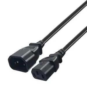 2m IEC320 C14 to C13 Power Cord 3×0.75mm² Server PDU Cable | PVC sheath, oxygen free copper core, fit server rack, UPS, PC and office devices 2m IEC320 C14 to C13 Power Cord 3×0.75mm² Server PDU Cable | PVC sheath, oxygen free copper core, fit server rack, UPS, PC and office devices