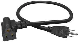 0.64M/2FT NEMA 5-15P to 5-15R+C5 Piggyback Power Cord SJT 14AWG | PVC outer jacket, stable power output, tidy wiring, durable for limited space equipment 0.64M/2FT NEMA 5-15P to 5-15R+C5 Piggyback Power Cord SJT 14AWG | PVC outer jacket, stable power output, tidy wiring, durable for limited space equipment