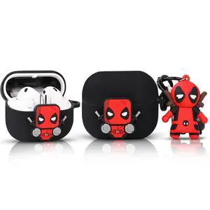 Case for Samsung Galaxy Buds 3 and for Galaxy Buds 3 Pro Earbuds with Doll and Carabiner, Silicone Charging Shockproof Protective Cover with Cartoon Skin Design for Man Woman Teen Case for Samsung Galaxy Buds 3 and for Galaxy Buds 3 Pro Earbuds with Doll and Carabiner, Silicone Charging Shockproof Protective Cover with Cartoon Skin Design for Man Woman Teen