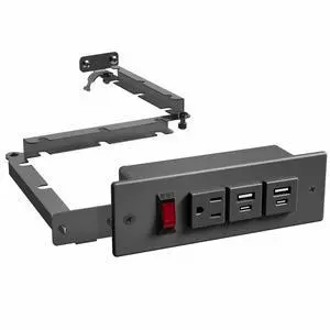 Compact in-Drawer Charging Station Power Strip with 2 USB-A, 2 USB-C, AC Outlet, Black, LF-DOC1 Compact in-Drawer Charging Station Power Strip with 2 USB-A, 2 USB-C, AC Outlet, Black, LF-DOC1
