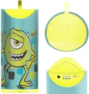 Disney/Pixars Monsters, Inc Bluetooth Speaker| Mike Wazowski Splashproof Wireless Speaker with 3 Hrs Playtime/SD Slot/FM Radio - Monsters, Inc Gifts for Women, Men and All Fans of Mike and Sulley Disney/Pixars Monsters, Inc Bluetooth Speaker| Mike Wazowski Splashproof Wireless Speaker with 3 Hrs Playtime/SD Slot/FM Radio - Monsters, Inc Gifts for Women, Men and All Fans of Mike and Sulley
