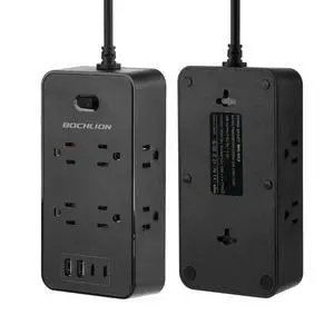 Power Strip, 6-Foot Surge ProtectorExtension Cord with Multiple Outlets, 8 Outlets 4USB Ports (2 USB-C) for Home Office (Black) Power Strip, 6-Foot Surge ProtectorExtension Cord with Multiple Outlets, 8 Outlets 4USB Ports (2 USB-C) for Home Office (Black)