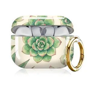 Compatible with AirPod Pro 3 Case, Cute Hard TPU Protective Cover with Keychain, Shockproof Design Case for Women & Girls,Cute Succulent Cactus Plant Compatible with AirPod Pro 3 Case, Cute Hard TPU Protective Cover with Keychain, Shockproof Design Case for Women & Girls,Cute Succulent Cactus Plant