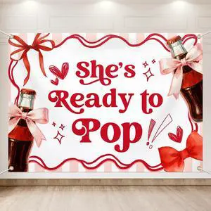 She's Ready to Pop Background Shes About to Pop Baby Shower Decoration Retro Soda Gender Reveal Birthday Party Decoration Red Brown 7×5ft She's Ready to Pop Background Shes About to Pop Baby Shower Decoration Retro Soda Gender Reveal Birthday Party Decoration Red Brown 7×5ft