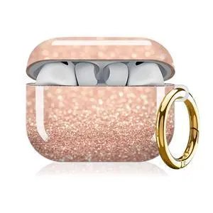 Compatible with AirPod Pro 3 Case, Cute Hard TPU Protective Cover with Keychain, Shockproof Design Case for Women & Girls,Rose Gold Compatible with AirPod Pro 3 Case, Cute Hard TPU Protective Cover with Keychain, Shockproof Design Case for Women & Girls,Rose Gold