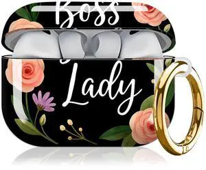 Compatible with AirPod Pro 3 Case, Cute Hard TPU Protective Cover with Keychain, Shockproof Design Case for Women & Girls,Floral Boss Lady Compatible with AirPod Pro 3 Case, Cute Hard TPU Protective Cover with Keychain, Shockproof Design Case for Women & Girls,Floral Boss Lady