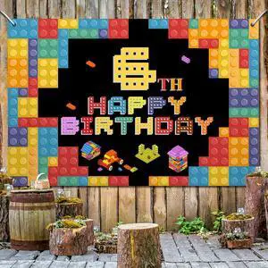 Happy 6th Birthday Lego Theme Birthday Backdrop Banner - 5.9x3.9FT Colorful Building Blocks Party Decorations, Fabric Photo Booth Background Sign for Boys Girls Indoor Outdoor Happy 6th Birthday Lego Theme Birthday Backdrop Banner - 5.9x3.9FT Colorful Building Blocks Party Decorations, Fabric Photo Booth Background Sign for Boys Girls Indoor Outdoor