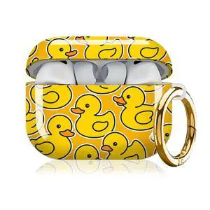 Compatible with AirPod Pro 3 Case, Cute Hard TPU Protective Cover with Keychain, Shockproof Design Case for Women & Girls,Cute Yellow Ducks Compatible with AirPod Pro 3 Case, Cute Hard TPU Protective Cover with Keychain, Shockproof Design Case for Women & Girls,Cute Yellow Ducks