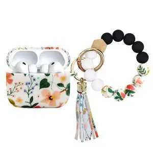 AirPods Pro 3 Case (2025), Shockproof Soft Silicone Case Cover Compatible with Apple Airpods Pro3 Case, Cute Skin Cover with Bracelet Lanyard and Keychain for Men and Women (Flower) AirPods Pro 3 Case (2025), Shockproof Soft Silicone Case Cover Compatible with Apple Airpods Pro3 Case, Cute Skin Cover with Bracelet Lanyard and Keychain for Men and Women (Flower)