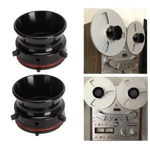 Nab Reel Hub Adaptors for 10in Reel to Reel Tape Recorders, 1 Pair Aluminium Nab Hub Device for for Akai for TEAC, Universal Loading Device (Black) Nab Reel Hub Adaptors for 10in Reel to Reel Tape Recorders, 1 Pair Aluminium Nab Hub Device for for Akai for TEAC, Universal Loading Device (Black)