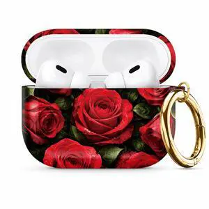 Compatible with AirPod Pro 3 Case 2025,Shockproof Protective Cover with Keychain,Multi-Theme Graphic Design Shell for Men Women,Ideal for Gym&Travel(Red Roses with Dew Drops) Compatible with AirPod Pro 3 Case 2025,Shockproof Protective Cover with Keychain,Multi-Theme Graphic Design Shell for Men Women,Ideal for Gym&Travel(Red Roses with Dew Drops)
