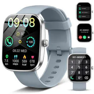 Smart Watch(Answer/Make Call), 1.91"HD Smartwatch for Men Women with Heart Rate/Sleep Monitor/Pedometer/Calories, 113+ Sports Fitness Watch Tracker, IP68 Waterproof Step Counter for Android iOS-Gray Smart Watch(Answer/Make Call), 1.91"HD Smartwatch for Men Women with Heart Rate/Sleep Monitor/Pedometer/Calories, 113+ Sports Fitness Watch Tracker, IP68 Waterproof Step Counter for Android iOS-Gray