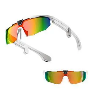 AI Smart Glasses with 8MP Camera 6-Axis EIS Stabilization, ChatGPT Voice Assistant, IP66 Waterproof 4K Sports Sunglasses, Dual-Mic ENC Noise Cancelling, Type-C Convenient Charging Port (White) AI Smart Glasses with 8MP Camera 6-Axis EIS Stabilization, ChatGPT Voice Assistant, IP66 Waterproof 4K Sports Sunglasses, Dual-Mic ENC Noise Cancelling, Type-C Convenient Charging Port (White)