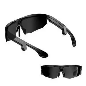 AI Smart Glasses with 8MP Camera 6-Axis EIS Stabilization, ChatGPT Voice Assistant, IP66 Waterproof 4K Sports Sunglasses, Dual-Mic ENC Noise Cancelling, Type-C Convenient Charging Port (Black) AI Smart Glasses with 8MP Camera 6-Axis EIS Stabilization, ChatGPT Voice Assistant, IP66 Waterproof 4K Sports Sunglasses, Dual-Mic ENC Noise Cancelling, Type-C Convenient Charging Port (Black)