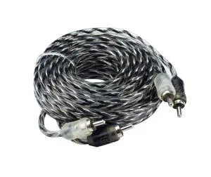 A25C4 25 Foot 2-Channel Oxygen Free Copper Twisted Car Stereo RCA Interconnect Audio Cables Black/Clear A25C4 25 Foot 2-Channel Oxygen Free Copper Twisted Car Stereo RCA Interconnect Audio Cables Black/Clear