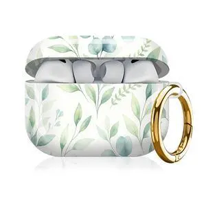 Compatible with AirPod Pro 3rd Generation Case 2025,Fashion Protective Cover with Keychain, Anti-Scratch, Drop Protection,Shockproof Cover for AirPod Pro 3 Women(Green Leaf Branches) Compatible with AirPod Pro 3rd Generation Case 2025,Fashion Protective Cover with Keychain, Anti-Scratch, Drop Protection,Shockproof Cover for AirPod Pro 3 Women(Green Leaf Branches)