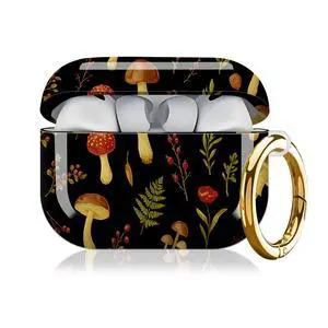 Compatible with AirPod Pro 3rd Generation Case 2025,Fashion Protective Cover with Keychain, Anti-Scratch, Drop Protection,Shockproof Cover for AirPod Pro 3 Women(Vintage Mushrooms Forest) Compatible with AirPod Pro 3rd Generation Case 2025,Fashion Protective Cover with Keychain, Anti-Scratch, Drop Protection,Shockproof Cover for AirPod Pro 3 Women(Vintage Mushrooms Forest)