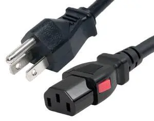 3-Conductor AC Power Cord 18 AWG NEMA 5-15P to C13 (Auto-Locking) SVT Jacket 6 Feet Black 3-Conductor AC Power Cord 18 AWG NEMA 5-15P to C13 (Auto-Locking) SVT Jacket 6 Feet Black