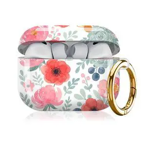 Compatible with AirPod Pro 3rd Generation Case 2025,Fashion Protective Cover with Keychain, Anti-Scratch, Drop Protection,Shockproof Cover for AirPod Pro 3 Women(Pink Green Flower) Compatible with AirPod Pro 3rd Generation Case 2025,Fashion Protective Cover with Keychain, Anti-Scratch, Drop Protection,Shockproof Cover for AirPod Pro 3 Women(Pink Green Flower)