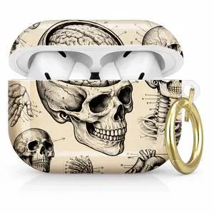 Compatible with AirPod Pro 2nd/1st Generation Case Cover with Key Chain,Full Protective Shockproof Wireless Headphone Case for Airpod Pro 2023/2022/2019(Skeleton Brain Heart Skull Diagram) Compatible with AirPod Pro 2nd/1st Generation Case Cover with Key Chain,Full Protective Shockproof Wireless Headphone Case for Airpod Pro 2023/2022/2019(Skeleton Brain Heart Skull Diagram)