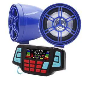 3" Motorcycle Weatherproof Bluetooth Wireless Speaker MP3 Music Player Sound Audio Stereo Amplifier System ATV UTV USB 2.0, Micro SD, FM Radio (Blue) 3" Motorcycle Weatherproof Bluetooth Wireless Speaker MP3 Music Player Sound Audio Stereo Amplifier System ATV UTV USB 2.0, Micro SD, FM Radio (Blue)